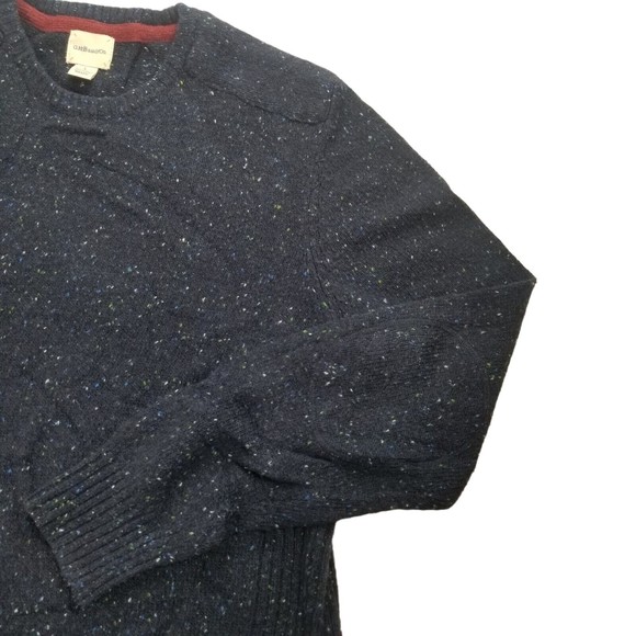 GH Bass Crewneck Sweater Mens L Acrylic Wool Grandpa Pullover Lightweight Blue - Picture 6 of 16